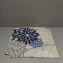 Blue and Gray Floral Pillow Covers 20x20 Set of 2 Outdoor Waterproof White Colored Decorative Throw Pillows Summer Pillowcase Polyester Cushion Case Decor for Couch Patio Funiture Garden Porch 01B20