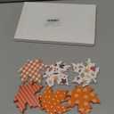 COCHIE Wooden Fall Leaves Decorations for Home Office Indoor, Farmhouse Thanksgiving Table Tiered Tray Decor Set of 6, Vintage Fall Harvest Maple Leaf Block Signs Tabletop Shelf Decoration (Pattern)