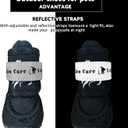 Dog Shoes for Small, Medium and Large Dogs - Waterproof for Rainy Days, Fit for Winter Snow and Hot Summer Roads, with Anti-Slip Soles for Indoor Hard Floors (Black, Size 7)