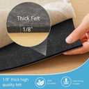 Warmstar 2x6 FT Non Slip Rug Pad,100% Waterproof Felt Rug Pad for Hardwood Floors,1/8 Thick Soft Carpet Pad with Natural Rubber Backing, Secure Grip & Floor Protection