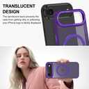 Lamcase for iPhone Air Case,with Magnetic Invisible Stand [Military Drop Protection] [Compatible with MagSafe] Shockproof Slim Translucent Anti-Slip with 2 Screen Protector,Deep Purple
