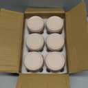 NETANY 6-pack 16oz Glass jars with Airtight Lids, Overnight Oats Containers with Lids, Wide mouth Mason Salad jars, Glass Food Storage Containers for Snacks Yogurt Spice Sugar-Beige