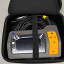 Triple Lens Sewer Camera with 50ft, 5" IPS Screen Borescope with Light, 1080P HD Endoscope IP67 Drain Pipe Snake Drain Camera, 32G Card SemiRigid Cable for Plumbing Inspection + Case