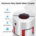 MECCANIXITY Aluminum Shaft Coupling Shaft Coupler 8mm to 14mm Flexible Spider Coupling L35mm x D30mm Coupler Jaw Spider Shaft Joint Connector for 3D Printers DIY CNC Router Milling Machine