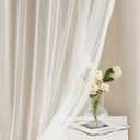Bujasso Beige 90% Blackout Curtains with Sheer Overlay Mix and Match Double Layer Thermal Insulated Window Panels 84 inch for Living Room Bedroom Beige Drapes with Tiebacks Grommet Top 37" Wx84 Lx2