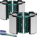 Leemone 2 Pack TP04 HP04 DP04 Filter Replacement Compatible with Dyson TP04 HP04 DP04 TP05 DP05 Air Purifier, 360 Combi Glass Filter & Activated Carbon Filter, Black