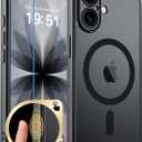zapica Magnetic for iPhone 17 Case, Upgraded [Camera Control Button] [Full Camera Protection] [with 1 Screen Protector] Translucent Matte Shockproof Protective Phone Cover, Midnight Black