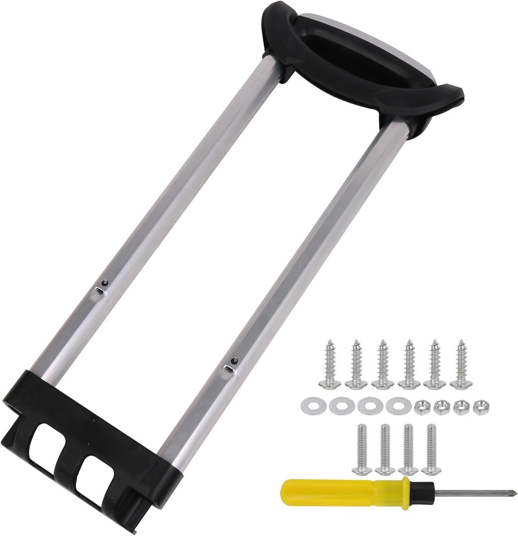 Replacement Telescopic Handle for 20 Inch Suitcase Internal Aluminum Alloy Retractable Pull Handle with DIY Repair Kit Silver Black Suitcase Handle Replacement Parts