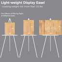 VISWIN 63" White Easel Stand for Wedding Signs, Adjustable Wooden Display Easel with Holder, Tripod Floor Easel for Welcome Board, Poster, Picture, Photos, Paintings