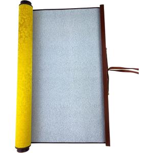 Flylin Calligraphy Cloth, Reusable Chinese Calligraphy Practicing Tool Magic Water Painting Paper Ten Thousand Times Writing Cloth Scroll for Home School (Yellow)