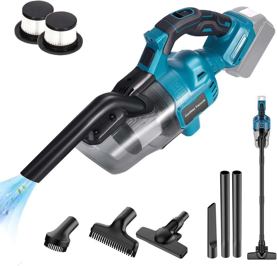 Handheld Cordless Vacuum Cleaner for Makita 18V Battery, Portable Wireless Power Vacuum Cleaner, 4 Multi Nozzle, 2 HEPA Filter, Lightweigt Vacuum for Home Pet Hair, Car (Battery NOT Included)