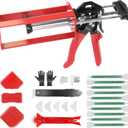 200ml Epoxy Gun Dual Component Professional Heavy-Duty Full Metal Caulking Guns For Dual Cartridges 1:1 & 2:1 Mix Epoxy Applicator For Panel Bonding Structural Repair Adhesive Sealant Red