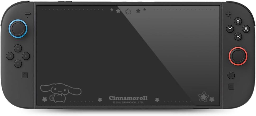 Kuitmor Screen Protector Compatible with Switch 2, High-Alumina Tempered Glass with Hidden Pattern - 9H Hardness Anti-Scratch, Bubble-Free Installation Kit, Ultra HD clear 1 Pack (Cinnamoroll)