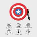 2 x Cute Case Cover Compatible with AirPods 3rd with Carabiner Keychain Hook,Funny Unique 3D Soft Silicone Shockproof Protective Skin Case Cover for Airpod 3rd Case-Shield