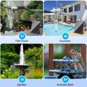 POPOSOAP 25W Solar Water Fountain Pump, Solar Water Pump with Flow Adjustable, Pond Pump with Water Shortage Protection & Diverter Valve & 16.5FT Cord for Ponds, Garden, Waterfall, Hydroponics-P125H