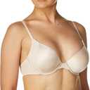 Maidenform Women's Underwire Bra, Natural Boost Demi Push-Up T-Shirt Bras for Women, Lace Trim, Convertible, Plunging (32C)