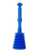 Luigi's Sink Plunger Kitchen - Sink Plunger Bathroom - Drain Bathtub or Shower - Small and Powerful Clog Remover - Commercial Style "Plumbers Plungers" with Large Bellows - Blue - Small