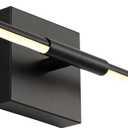 JONATHAN Y JYL7039C Makena 16.25" Modern Minimalist Dimmable Integrated LED Metal Wall Sconce, Bedroom, Bathroom, Living Room, Dining Kitchen, Black