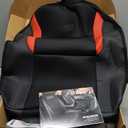 Skechers Memory Foam Leather Car Seat Covers, Air Cool Mesh Thick Seat Covers, Car Seat Covers Front Seats, Airbag Compatible, Automotive Comfort for Most Cars, Vans, Trucks, SUV,Orange (Black and Orange)
