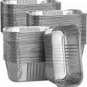 MOACOCK 100 Pack 1Lb Aluminum Mini Loaf Baking Pans, 6 x 3.5 x 2 Heavy Duty Disposable Loaf Pans, Thick Foil Bread Pans for Baking Holiday Treats Food Storage and Takeout