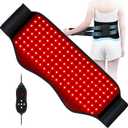 KingPavonini Red Light Therapy Belt, 140 LEDs 630/660/850nm Infrared Light Therapy with Compression Strap, Red Light Therapy for Body, Back, Shoulder & Waist Comfort and Relief (Black)