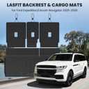 LASFIT Floor Mats&Cargo Backrest Mat for 7&8 Seats Ford Expedition Standard & Lincoln Navigator Standard 2025 2026,Costom Fit All Weather Protection TPE Easy Clean Floor Liners,4pcs.