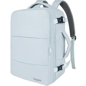 Taygeer Carry On Backpack, 35l Travel Backpack for Women Airline Approved, Cute Underseat Personal Item Travel Bag With Shoe Compartment, Casual Daypack Gifts for Friend Hiking Outdoor Weekend,Blue
