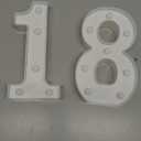 Decorative Led Light Up Numbers, 18th Birthday Decorations, Warm White Led Numbers Lights, Lighted Marquee Number Sign for Sweet 18th Party Decor