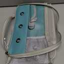 Small Bird Travel Cage Carrier, Portable Parrot Parakeet Carrier with Standing Perch and Comfy Mat, Budgies Carry Transport Bag for Vet Visit Shopping and Outdoor Adventure. (Green)