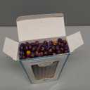 Hanukah Candle Dripless Chanukah Hanukkah Candles Decorative Purple, Blue, Orange Orange Frosted Stripes - 45 Candles 1-Hour Burn Time (Single)