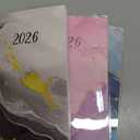 ReliThick 6 Pcs 2026 Pocket Calendar for Purse Monthly Planner Notebook Small Pocket Calendar Journals Notepads Appreciation Present Gift for Women Teacher School Office (Marble Style)