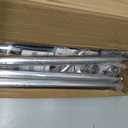 U Shower Curtain Rod Adjustable Stainless Steel U Shaped Rack Drill Free Install for Bathroom, Bathtub, Clothing Store (U Shaped, Length on both sides:31.5"-47",Middle width:34.7"-43")
