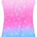 Nymphperi Gymnastics Leotards for Girls One Piece Sleeveless Biketards Colorful Tumbling Bodysuits Stretchy Unitard (Size: 2-3T, Pink Blue)