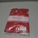 Missufe Women's V Neck Ruffle Short Sleeve Bodycon Summer Casual T Shirt Dress (Red, L)