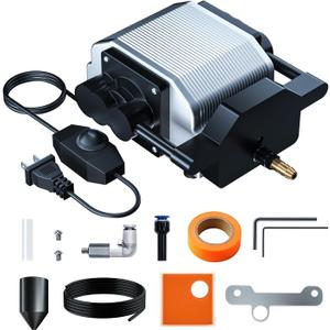 GEEKBEE Air Assist for Laser Cutter and Engraver, Air Assist Pump Kit, Adjustable 30L/Min, Air Assist for XTool D1, D1 Pro, Other Laser Cutter and CNC Cutting, Remove Smoke and Dust,Protect Laser Lens