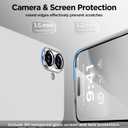 Magnetic for iPhone 16 Plus Case, Compatible with Magsafe, Suction Cup Phone Mount - 2 Screen Protectors - Camera Lens Protector, Silicone Shockproof Protective Phone Cover 6.7", Light Gray