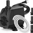 SongLong 800GPH(3000L/H) 10ft Power Cord Submersible Pump,Over Heating Protection Water Pump with 10ft Lift for Fountains, Ponds, Aquariums & Hydroponics.