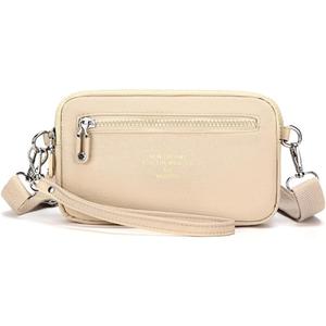 JANKS Small Crossbody Bags for Women Wristlet Wallets Nylon Shoulder Bag with 4 Zipper Carry All Purse Credit Card Holder