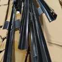 Metal Fence Post 7feet, Heavy Duty Garden Fence Post for Holding Wire Fence, Sign U Post Pack of 15 Sturdy Outdoor No Dig Fence Post for Garden Yard  Black