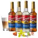 Torani Variety Pack Caramel, French Vanilla, Vanilla & Hazelnut, 25.4 Ounces (Pack of 4) (EXP 08/12/26)