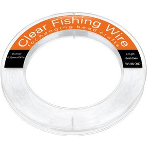 Clear Fishing Line Wire 755 ft, Invisible Monofilament Fishing Line Wire, Nylon String for Hanging Balloons Garland Crafts Picture Decorations, Clear String Threads Cords WUINOID