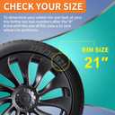 Rim Protector Ring for 21" Model Y berturbine Wheels (2020-2024), ABS Rim Guard Trim to Prevent Curb Rash, Tesla Accessories, Single Piece, Matte Black