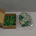 55 Pieces St. Patrick's Day Shamrock Ornaments Saint Patty's Day Lucky Green Hanging Bauble Door Ornaments Mini Shamrock Bow for Tree Topper for Home DIY Crafts Irish Holiday Party Decor