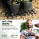 Plant Riser – Modular Pot Spacer for Grow Bags, Planters & Containers – UV-Resistant Drainage Tray for Airflow, Root Health & Cleaner Surfaces (Standard Black, 5 Pack)