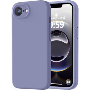 LOVE 3000 Designed for iPhone 16e/17e Case, Premium Silicone with [Soft Anti-Scratch Microfiber Lining] Shockproof Protective Phone Case for Men Women Girls 6.1", Lavender Grey