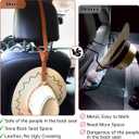 5 x Cowboy Hat Holder for Your Vehicle, Leather Cowboy Hat Mounts for truck, Cowboy Hat Rack for Pickup Truck Keep Your Hat Securely, Brown (1pc)