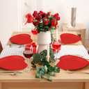 QZYL 50 PCS Valentines Paper Plates, 9-inch Valentines Red Heart Plates, Disposable Heart Shaped Paper Decor, Birthday Party Decorations Wedding Table Decor Party Supplies Love Party Decor