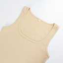 Artfish Women Sleeveless Ribbed Fitted Scoop Neck Full Length Racerback Basic Tank Tops (S)