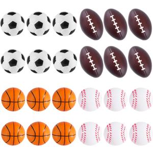 Super Z Outlet Mini Foam Sports Balls 24 Pack for Kids Adults Mini Baseball Football Basketball Soccer Stress Toy Game Party Decoration
