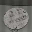 2-Tiered Round Wooden Tray Stand, Rustic Farmhouse Tiered Serving Tray for Home Decor Kitchen & Coffee Bar Centerpiece, Vintage White Wood 2-Tier Display Stand for Desserts, Cupcakes and More (White)